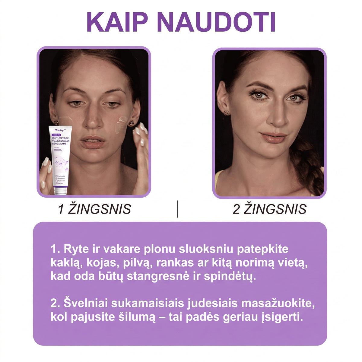 Ekspertų rekomenduojama🥦 |🌥️Vitalisys® PDRN“daugiapeptidis masažuojamasis kūno kremas – Anti-senėjimo, drėkinamasis,stangrinamasis,odą regeneruojantis,sulyginantis,spuogų ir dėmių šalinimo,karpų ir apgamų šalinimo, psoriazės palengvinimo priemonė.💙