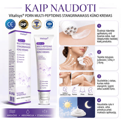 Ekspertų rekomenduojama🥦 |🌥️Vitalisys® PDRN“daugiapeptidis masažuojamasis kūno kremas – Anti-senėjimo, drėkinamasis,stangrinamasis,odą regeneruojantis,sulyginantis,spuogų ir dėmių šalinimo,karpų ir apgamų šalinimo, psoriazės palengvinimo priemonė.💙