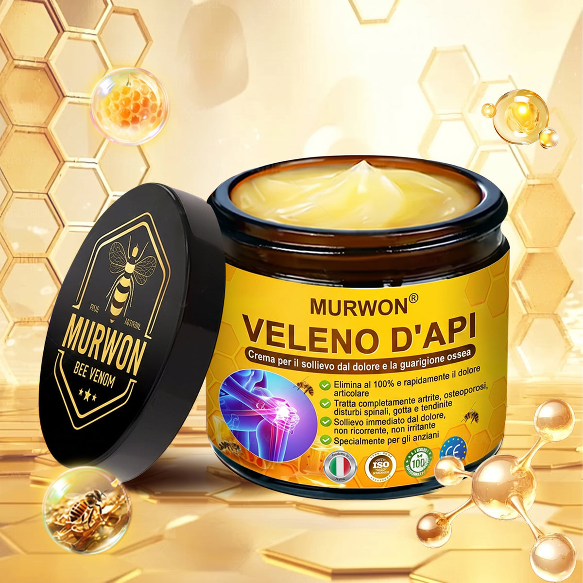 Sconto del 30% 🎁🎁 | Crema 𝐌𝐔𝐑𝐖𝐎𝐍® al veleno d’api per alleviare il dolore e favorire la rigenerazione ossea ✨✨✨ (Specialmente per gli anziani)