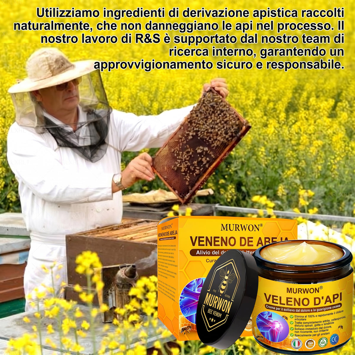 Sconto del 30% 🎁🎁 | Crema 𝐌𝐔𝐑𝐖𝐎𝐍® al veleno d’api per alleviare il dolore e favorire la rigenerazione ossea ✨✨✨ (Specialmente per gli anziani)