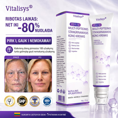 Ekspertų rekomenduojama🥦 |🌥️Vitalisys® PDRN“daugiapeptidis masažuojamasis kūno kremas – Anti-senėjimo, drėkinamasis,stangrinamasis,odą regeneruojantis,sulyginantis,spuogų ir dėmių šalinimo,karpų ir apgamų šalinimo, psoriazės palengvinimo priemonė.💙