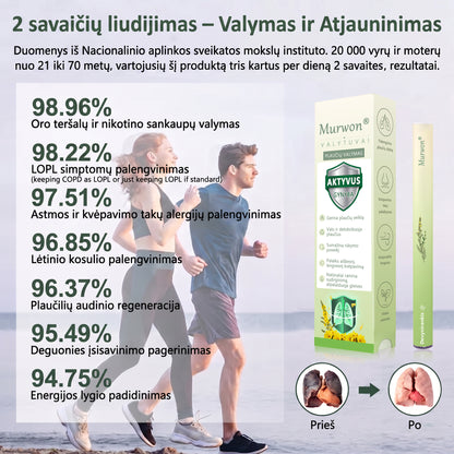 🇱🇹 Aukštos kokybės lietuviškas produktas, pristatymas visoje šalyje 🥇 Murwon® vaistažolių plaučių valymo inhaliatorius 🍇(👨‍⚕️ Pagalba kosulio, uždegimo, dusulio, skrepliavimo, nosies užgulimo, bronchito, alergijų ir plaučių problemų atveju) ❤️