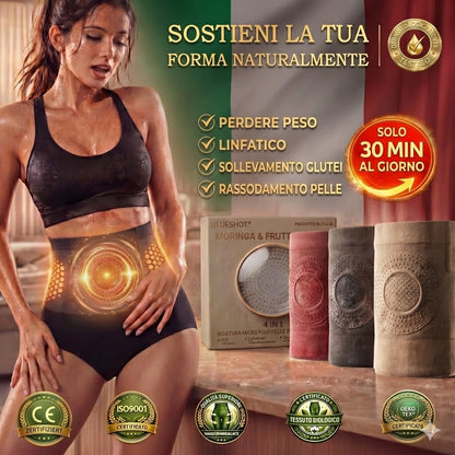 Flagship Store Ufficiale🌐𝐁𝑳𝑼𝐄𝐒𝐇𝑶𝑻® 2026 Moringa & Berberina 4-in-1 Pantaloncini Modellanti a Micro-Particelle e Brucia-Grassi